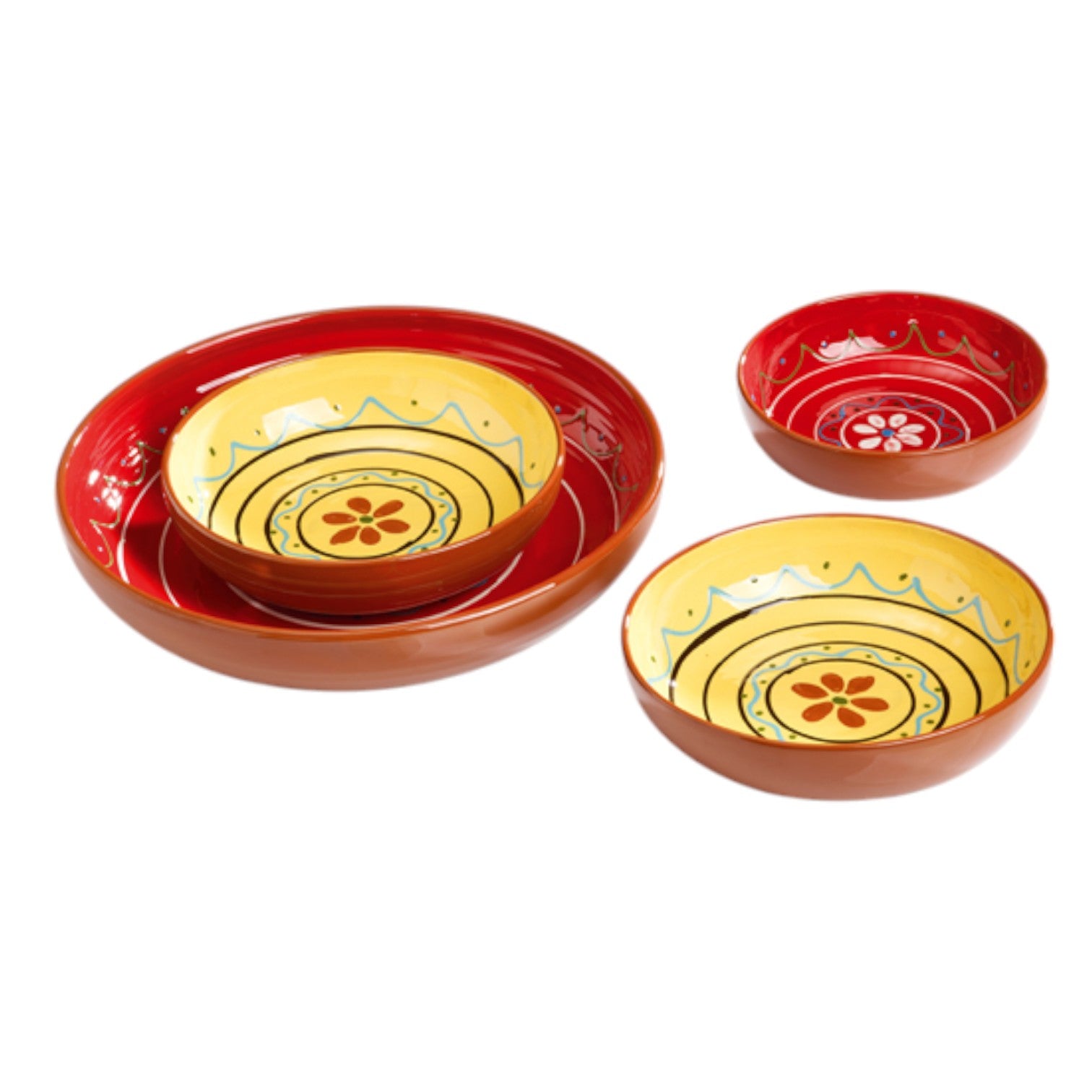 Regas Red Decorated Bowl