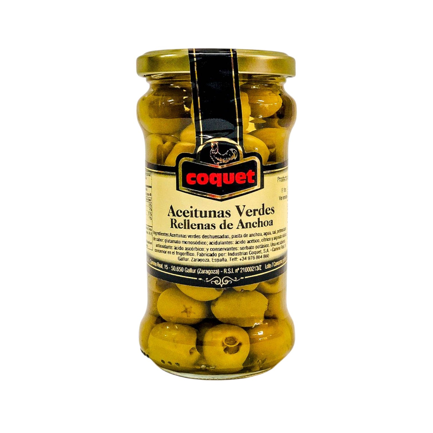 Coquet Green Manzanilla Olives stuffed with Anchovy