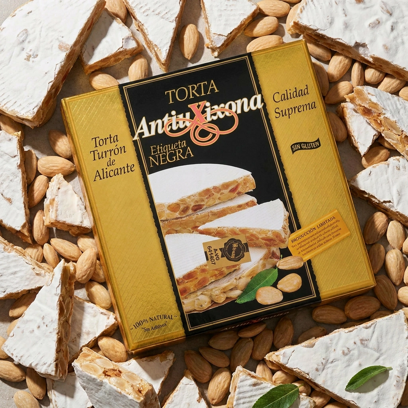 AntiuXixona Torta de Turrón - Hard Nougat Round with Almonds